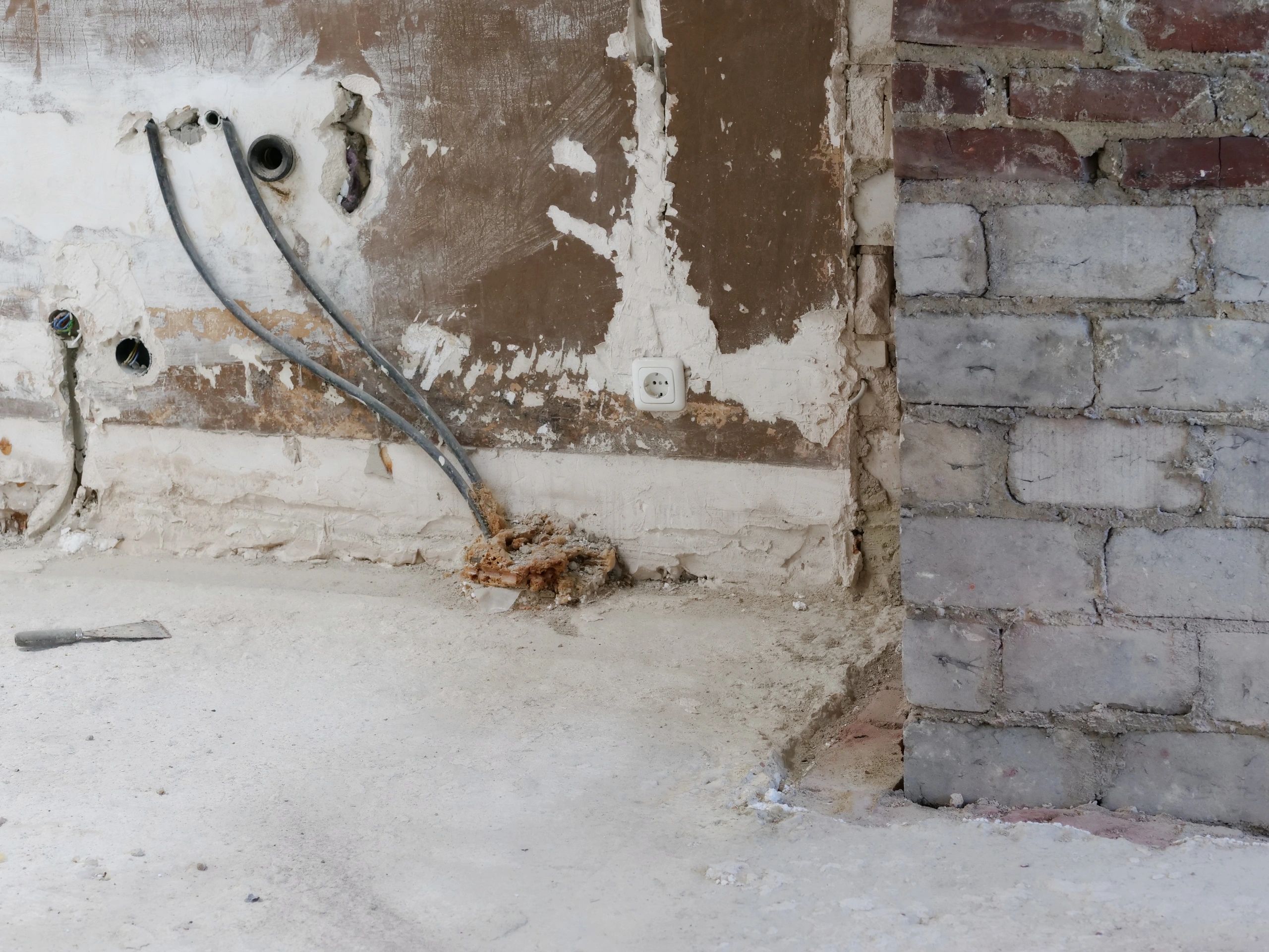Plumbing infrastructure under renovation